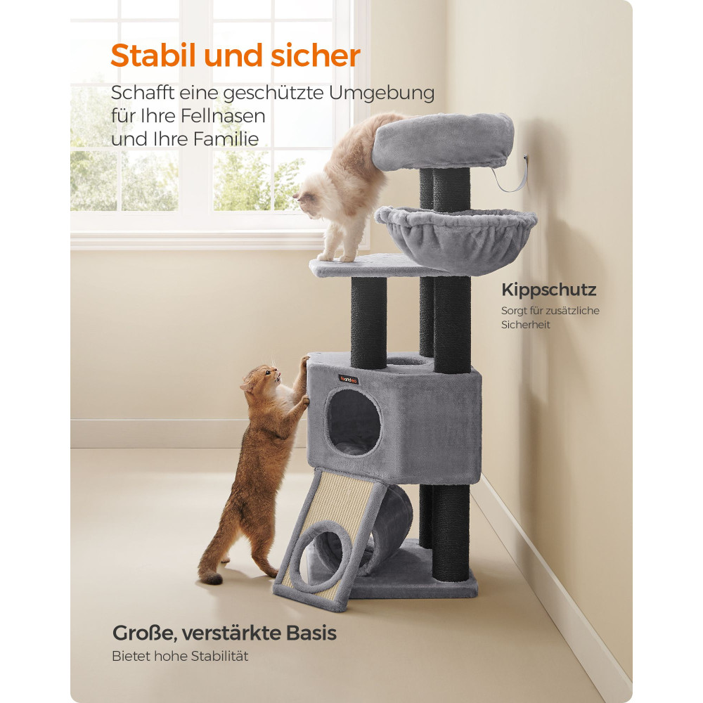 Produktbild för Cat Tree Grey 50x50x141cm