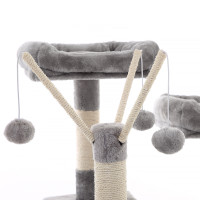 Produktbild för Cat Tree Grey, Shallow 50x50x164cm