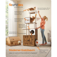 Produktbild för Cat Tree Yellowish Brown 60x52x183cm