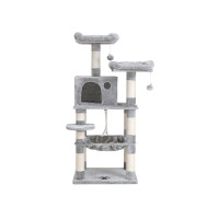 Produktbild för Cat Tree Grey 143x55x45cm