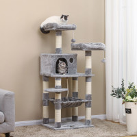 Produktbild för Cat Tree Grey 143x55x45cm