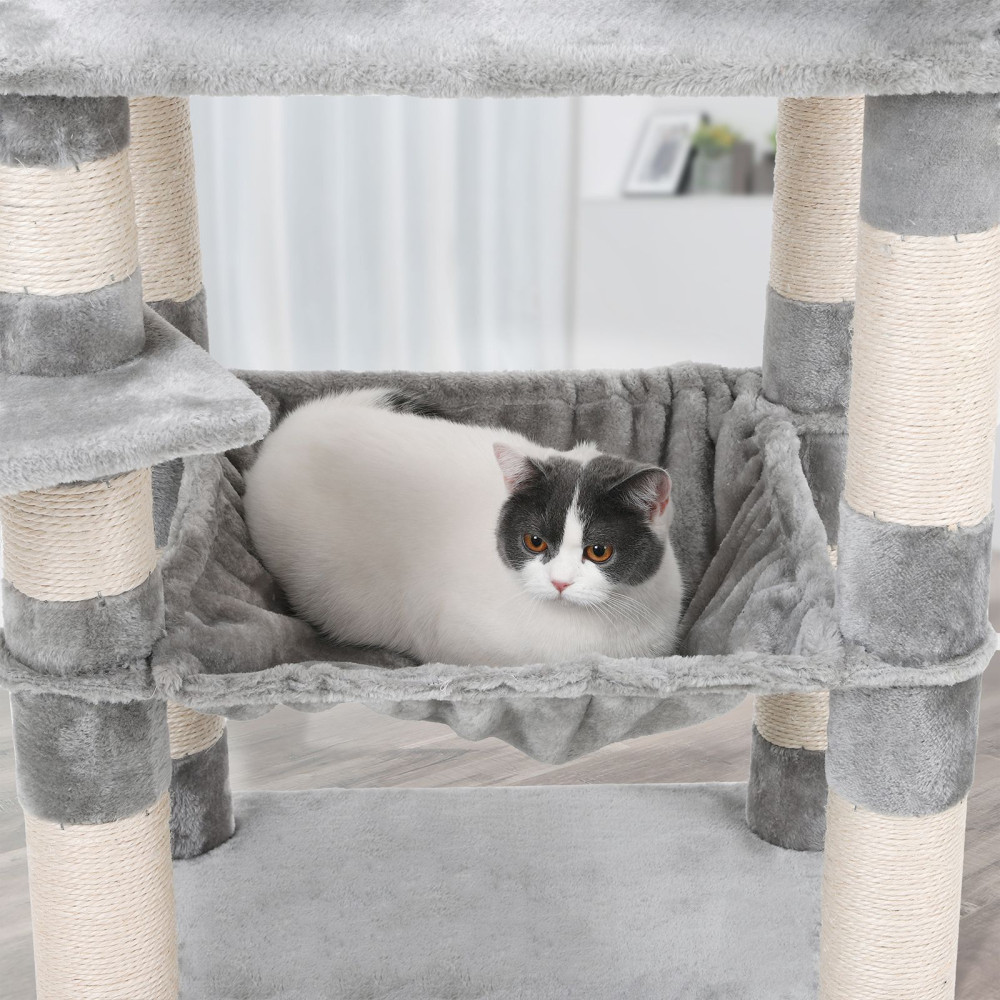 Produktbild för Cat Tree Grey 143x55x45cm