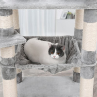Produktbild för Cat Tree Grey 143x55x45cm