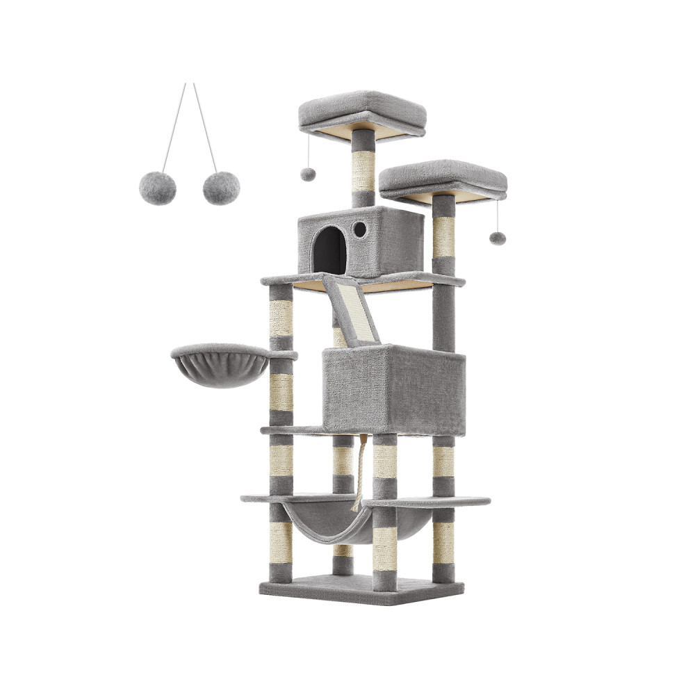 Produktbild för Cat Tree White 55x45x165cm