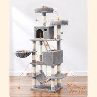 Produktbild för Cat Tree White 55x45x165cm