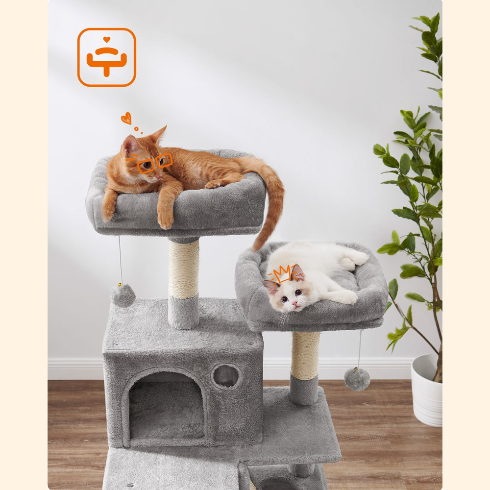 Produktbild för Cat Tree White 55x45x165cm