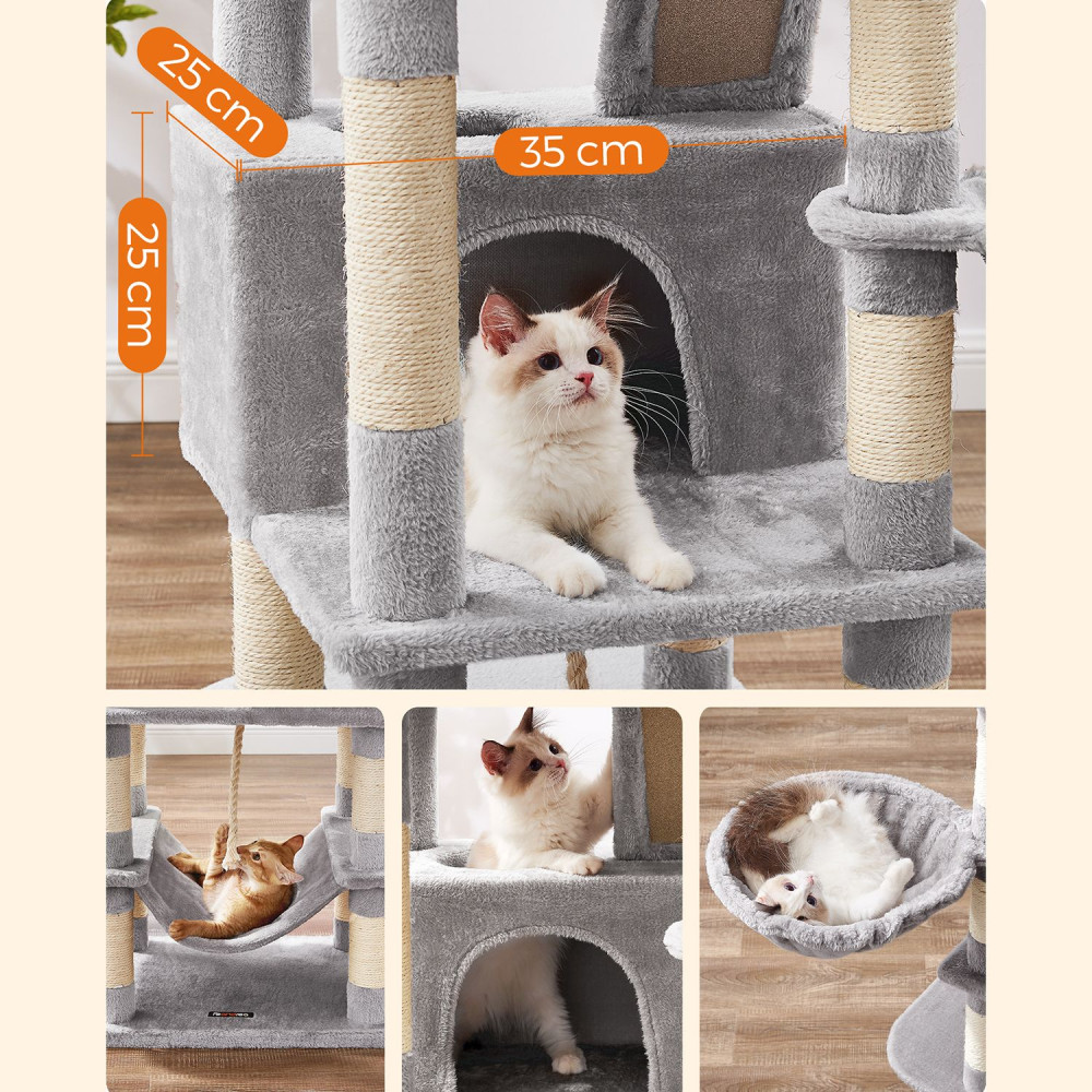 Produktbild för Cat Tree White 55x45x165cm