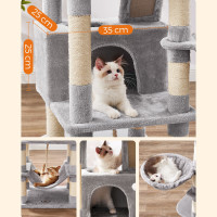 Produktbild för Cat Tree White 55x45x165cm