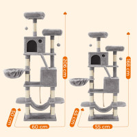Produktbild för Cat Tree White 55x45x165cm