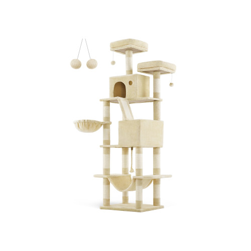 FEANDREA Cat Tree Milky Coffee Color 60x50x206cm