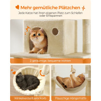 Produktbild för Cat Tree Milky Coffee Color 60x50x206cm