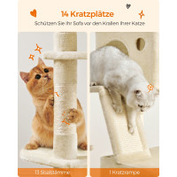 Produktbild för Cat Tree Milky Coffee Color 60x50x206cm