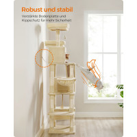 Produktbild för Cat Tree Milky Coffee Color 60x50x206cm