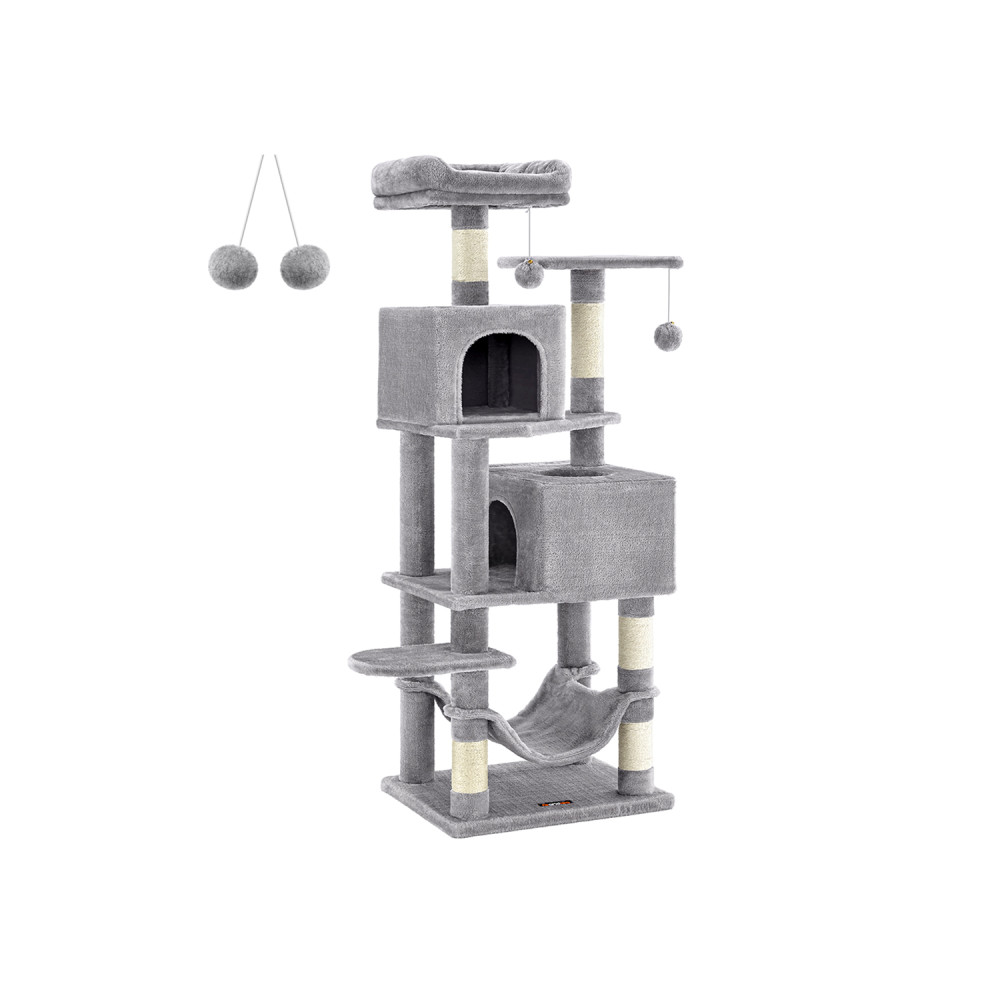 Produktbild för Cat Tree Light Grey 49×40×150cm