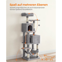 Produktbild för Cat Tree Light Grey 49×40×150cm