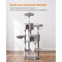 Produktbild för Cat Tree Grey 110x67x196cm