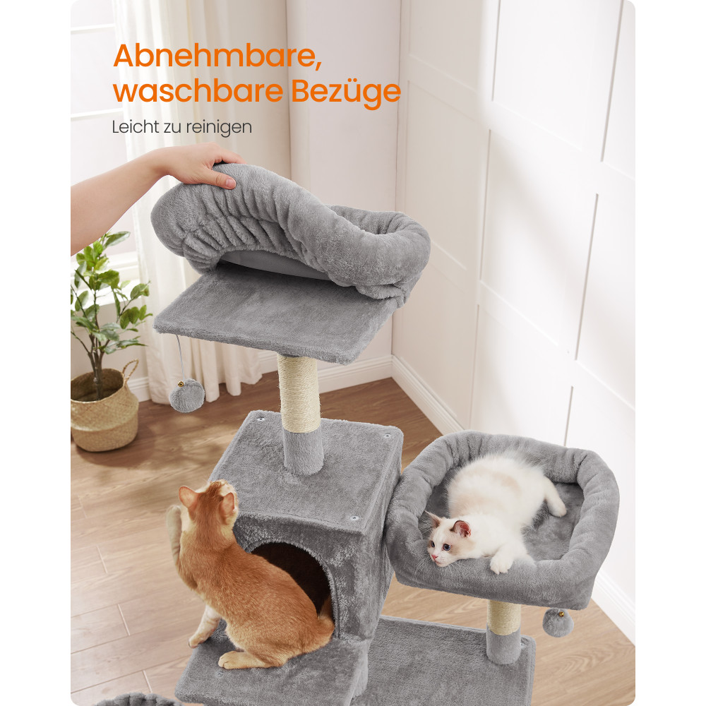 Produktbild för Cat Tree Grey 110x67x196cm