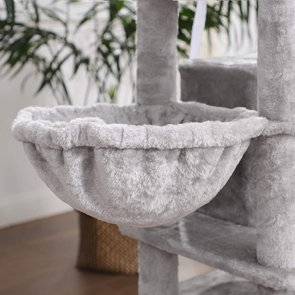 Produktbild för Cat Tree Grey 55x40x164cm