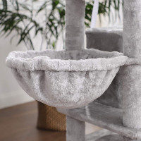 Produktbild för Cat Tree Grey 55x40x164cm