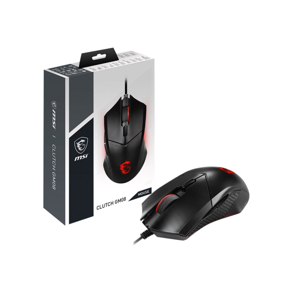 Produktbild för MSI Clutch GM08 - mus - USB - svart