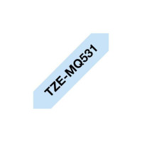 Produktbild för Tape BROTHER TZEMQ531 12mm svart på blå