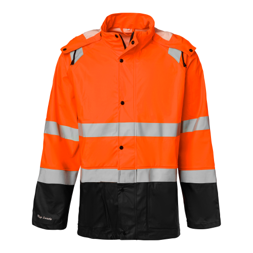 Top Swede 180 Rain Jacket Hi-Vis Fluorescent orange/black Unisex