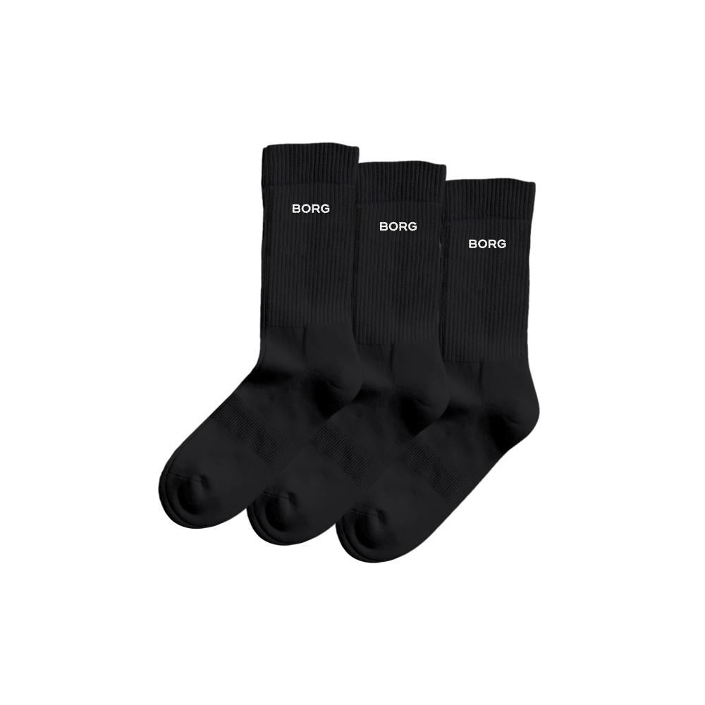 Produktbild för Essential Crew 3-p Socks Black Unisex