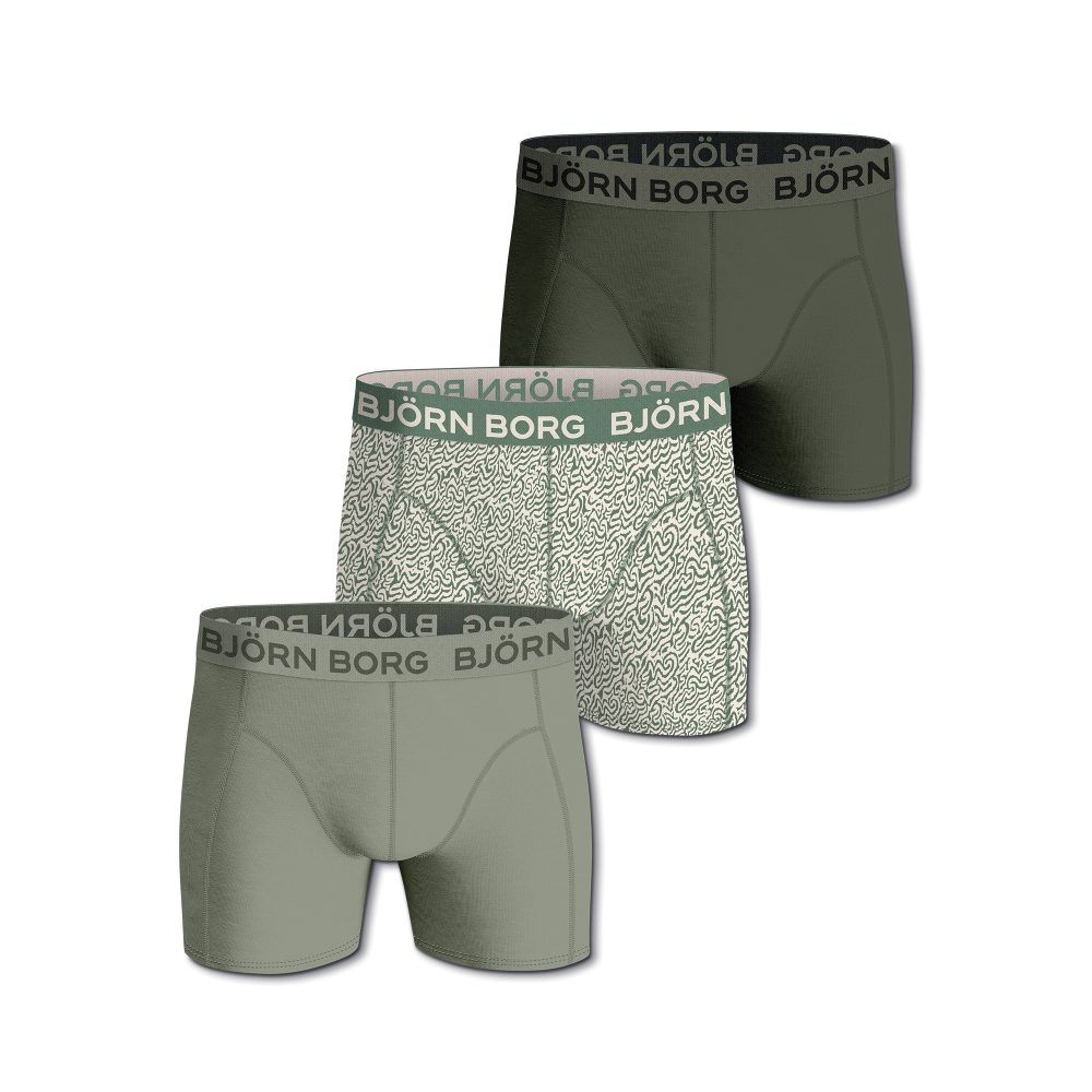 Produktbild för Boxer Multi 3-p Underwear Army green Male