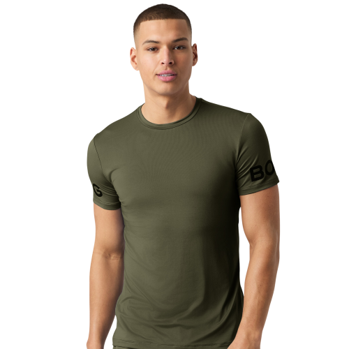 Björn Borg Borg T-shirt Khaki Male - Kortärmat