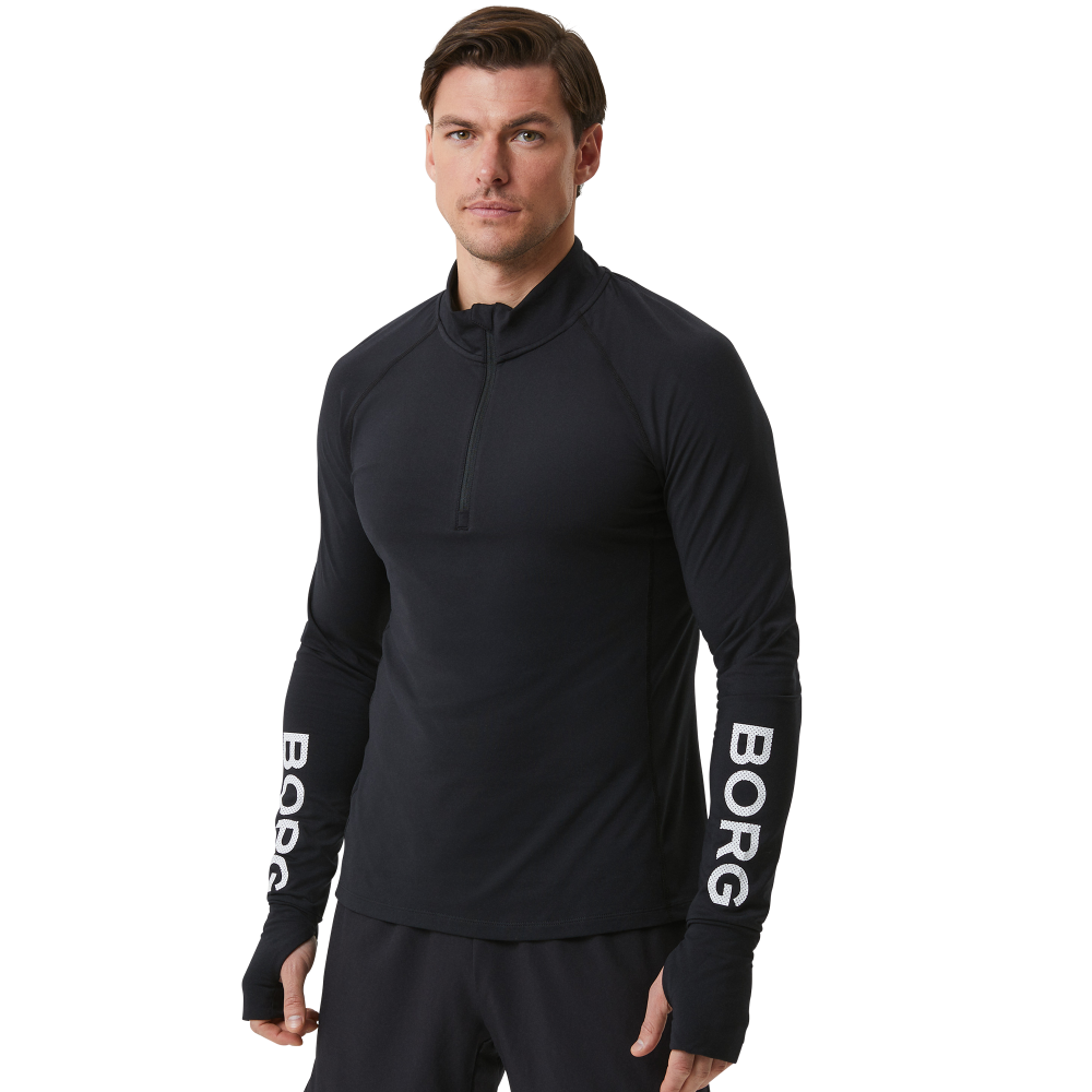 Produktbild för Borg Half Zip Sweat Black Male
