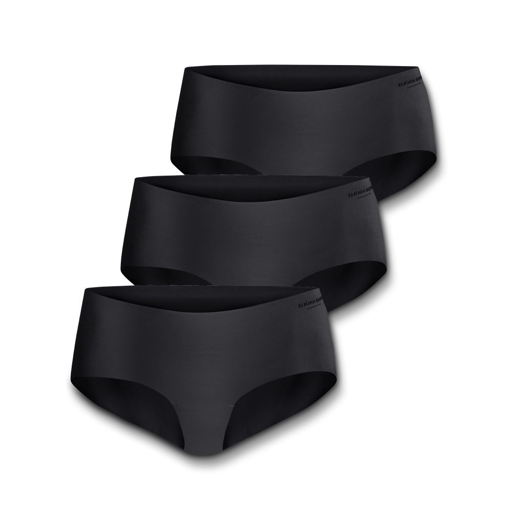 Produktbild för Hipster Invisible 3-p Underwear w Black Female