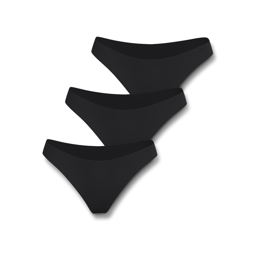 Produktbild för Brief Invisible 3-p Underwear w Black Female