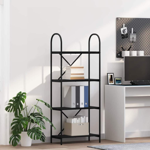 vidaXL Hyllsystem Svart Ek 60 x 30 x 146 cm Konstruerat trä