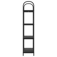 Produktbild för Hyllsystem Svart Ek 60 x 30 x 146 cm Konstruerat trä
