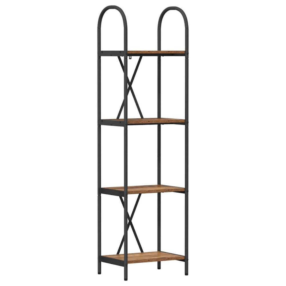 Produktbild för Hyllsystem Gammalt trä 40 x 30 x 146 cm Konstruerat trä