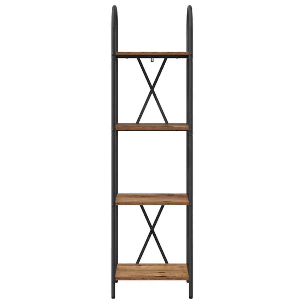 Produktbild för Hyllsystem Gammalt trä 40 x 30 x 146 cm Konstruerat trä