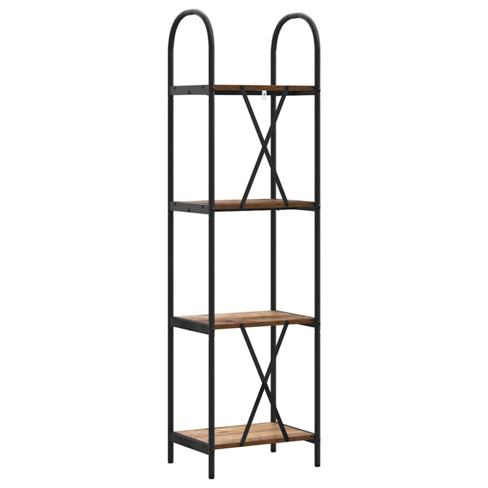 Produktbild för Hyllsystem Gammalt trä 40 x 30 x 146 cm Konstruerat trä