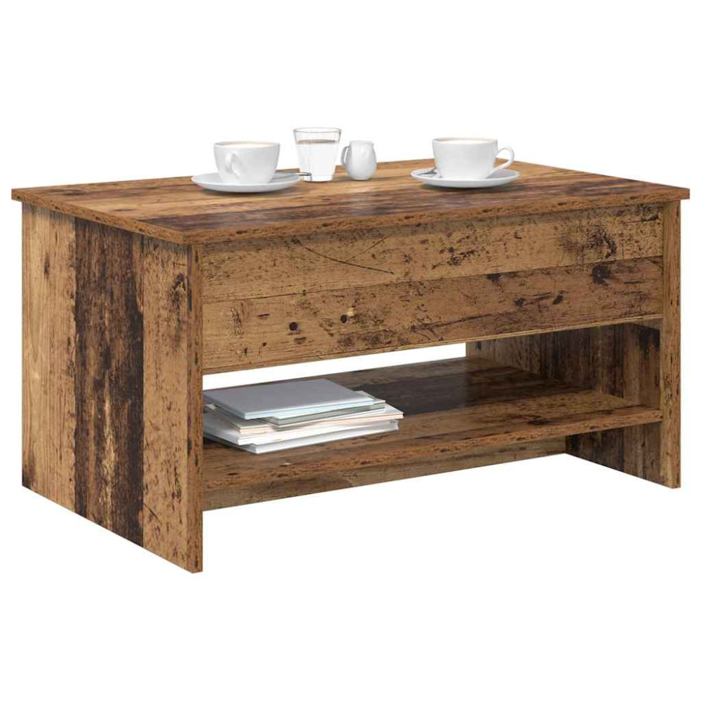 Produktbild för Kaffeebord Gammalt trä 80 x 50,5 x 41,5 cm Konstruerat trä