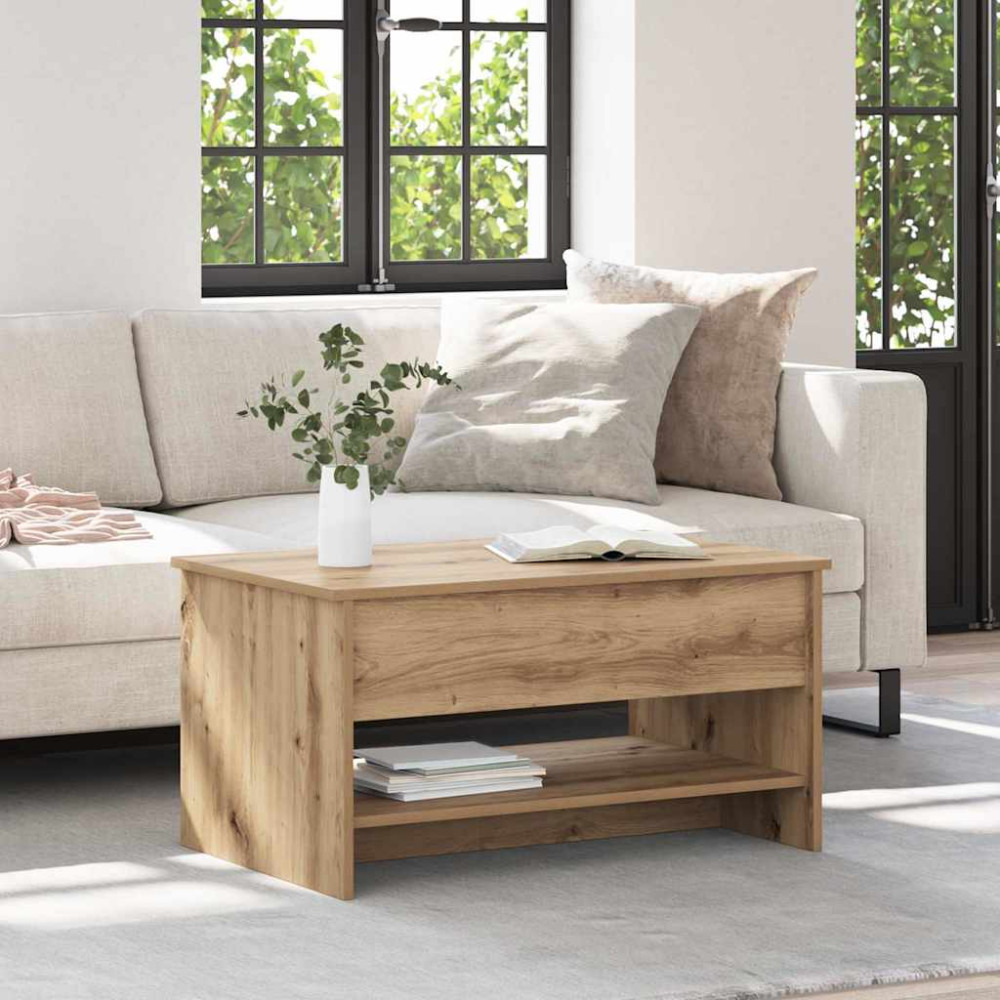Produktbild för Kaffeebord Artisan Ek 80 x 50,5 x 41,5 cm Konstruerat trä