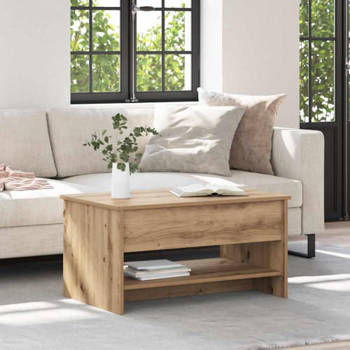 vidaXL Kaffeebord Artisan Ek 80 x 50,5 x 41,5 cm Konstruerat trä