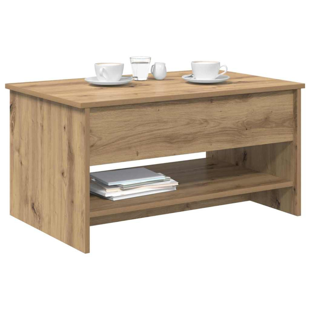 Produktbild för Kaffeebord Artisan Ek 80 x 50,5 x 41,5 cm Konstruerat trä