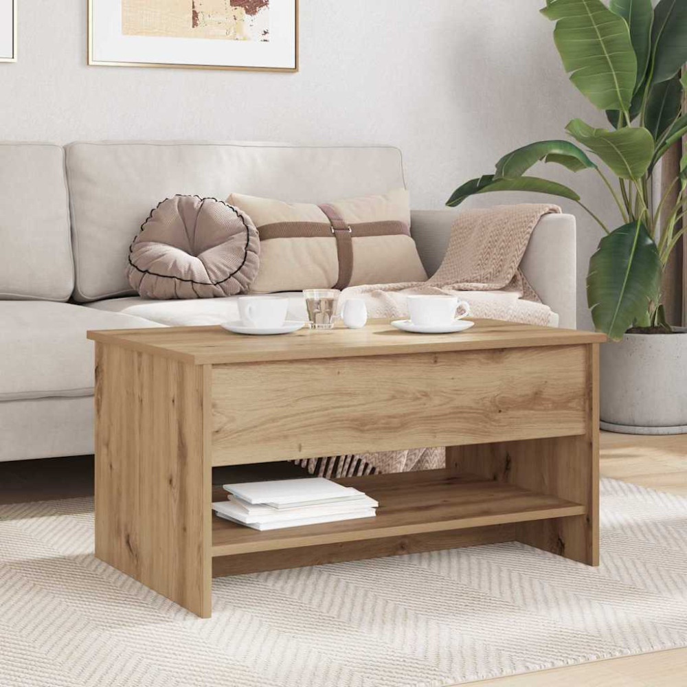 Produktbild för Kaffeebord Artisan Ek 80 x 50,5 x 41,5 cm Konstruerat trä