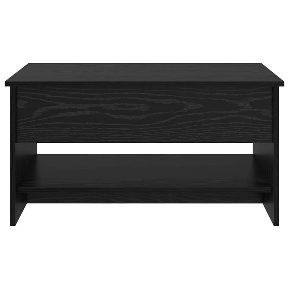 Produktbild för Kaffeebord Svart Ek 80 x 50,5 x 41,5 cm Konstruerat trä