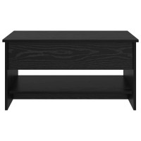 Produktbild för Kaffeebord Svart Ek 80 x 50,5 x 41,5 cm Konstruerat trä