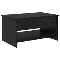 Produktbild för Kaffeebord Svart Ek 80 x 50,5 x 41,5 cm Konstruerat trä