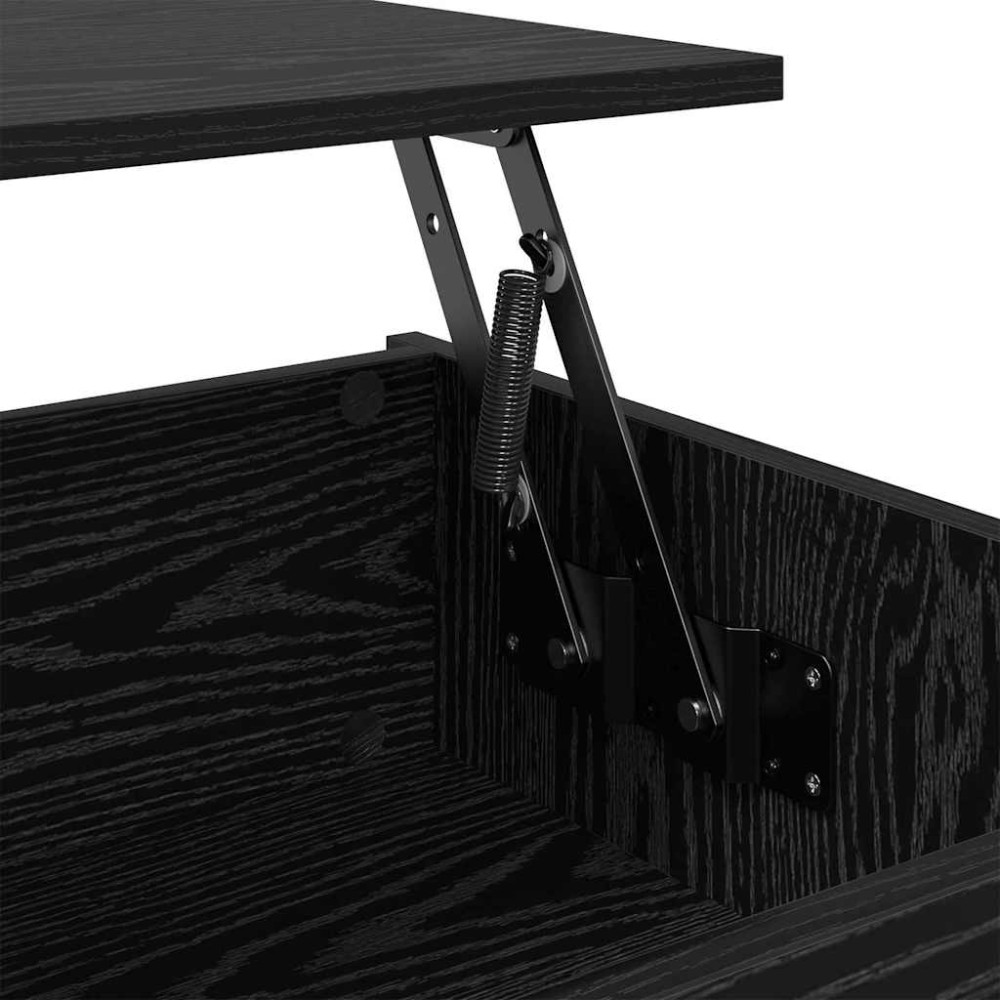 Produktbild för Kaffeebord Svart Ek 80 x 50,5 x 41,5 cm Konstruerat trä