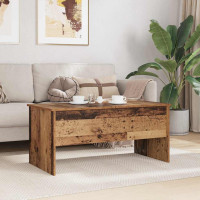 Produktbild för Kaffeebord Gammalt trä 102 x 50,5 x 46,5 cm Konstruerat trä
