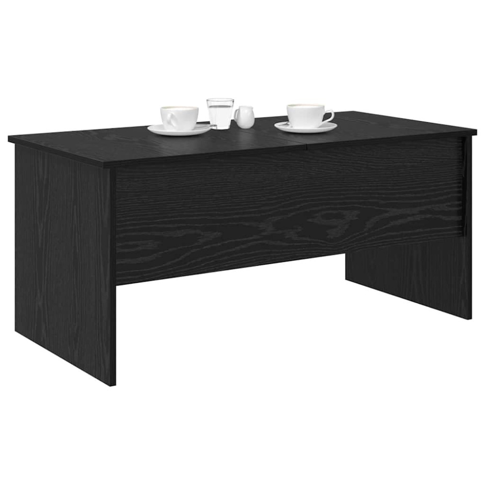 Produktbild för Kaffeebord Svart Ek 102 x 50,5 x 46,5 cm Konstruerat trä