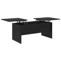 Produktbild för Kaffeebord Svart Ek 102 x 50,5 x 46,5 cm Konstruerat trä