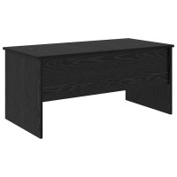 Produktbild för Kaffeebord Svart Ek 102 x 50,5 x 46,5 cm Konstruerat trä